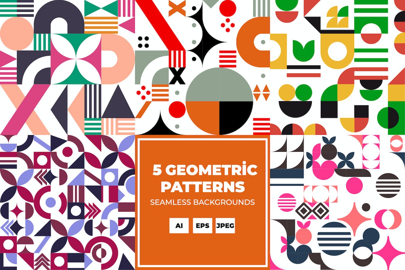 抽象的几何图案背景 Abstract Geometric Backgrounds