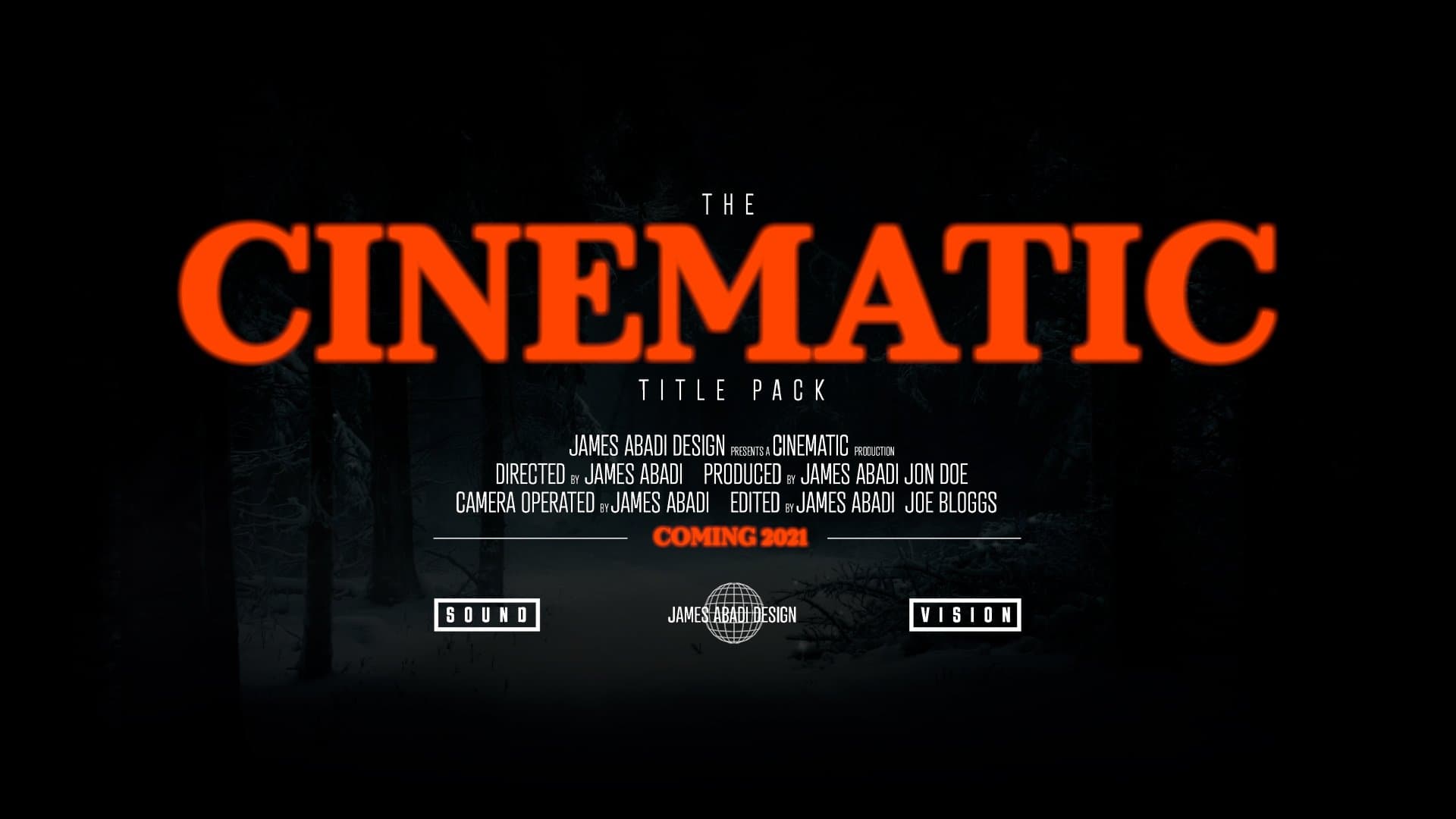 James Abadi Design 20多个新潮好莱坞电影标题边框场景4K电影标题包PR预设 The Cinematic Title Pack