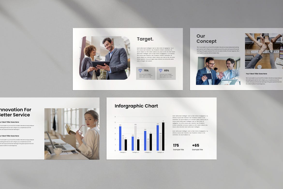 创意想法与商业机会Powerpoint模板下载 Pitch Deck PowerPoint Presentation Template