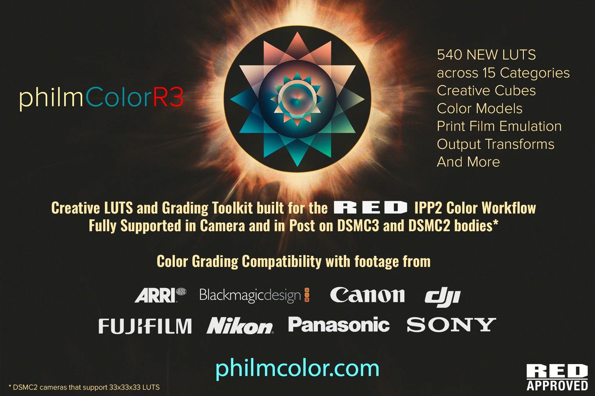 philmColor R3 - Digital Stock LUTs for RED IPP2 Color Workflow -