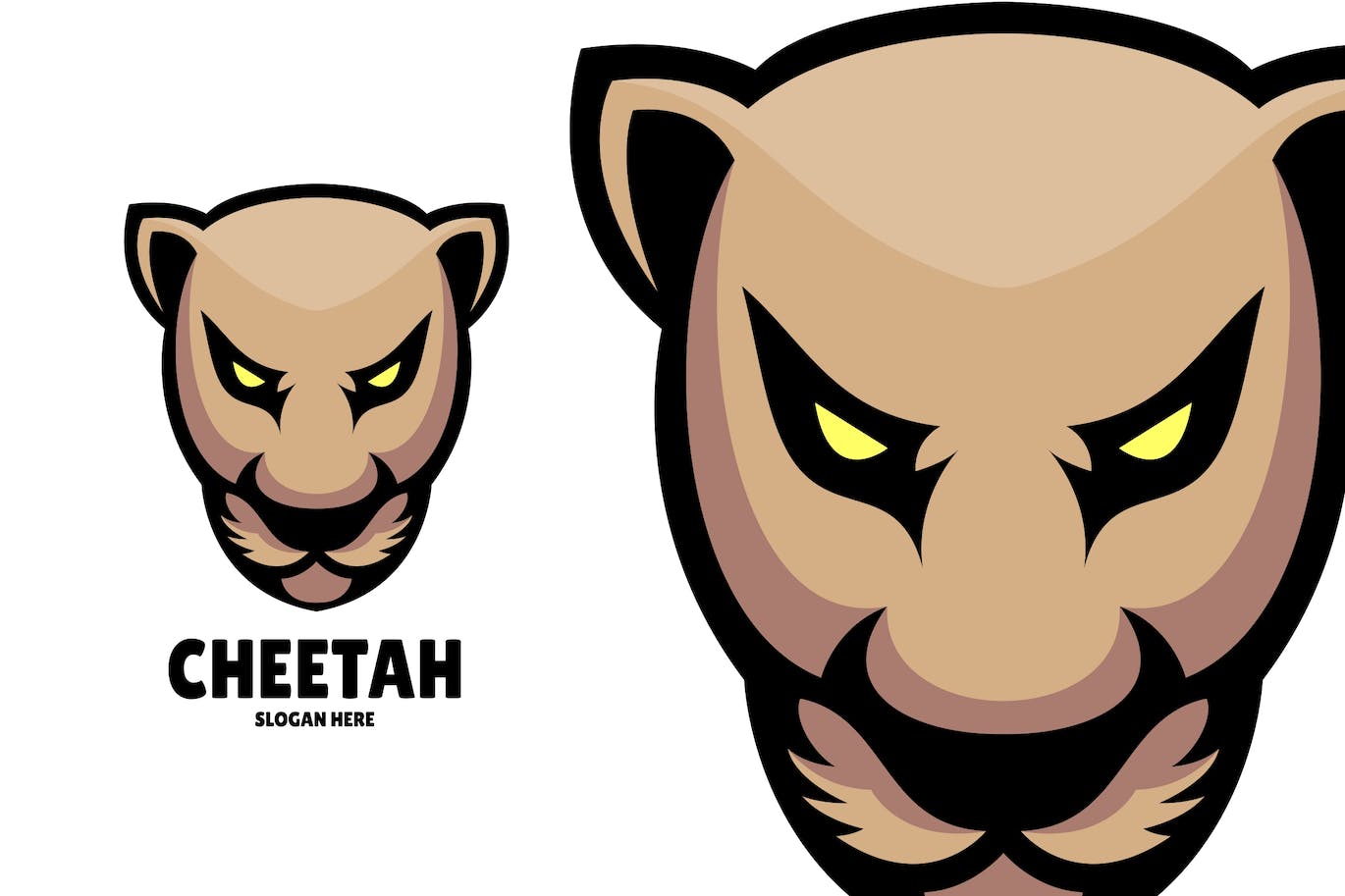 猎豹吉祥物标Logo志设计 Cheetah mascot logo design