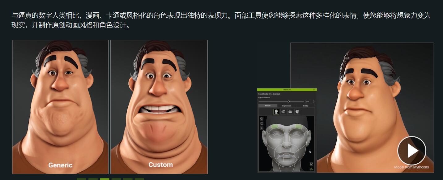 Character Creator 4 无缝创建三维脸部模型动画工具插件 ZBrush Face Tools v1.01破解版（9522） -
