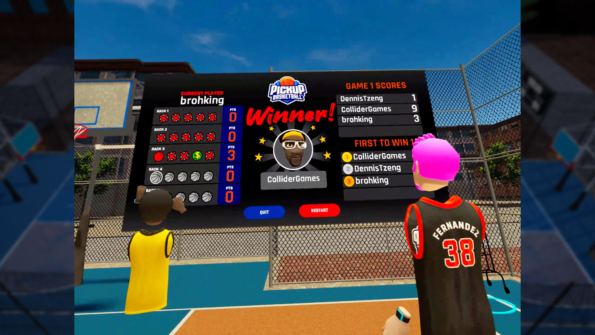 《街头篮球VR汉化中文版》Pickup Basketball VR